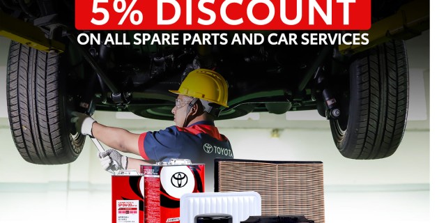 5% off on all auto repairs and spare parts for Toyota Bangladesh.