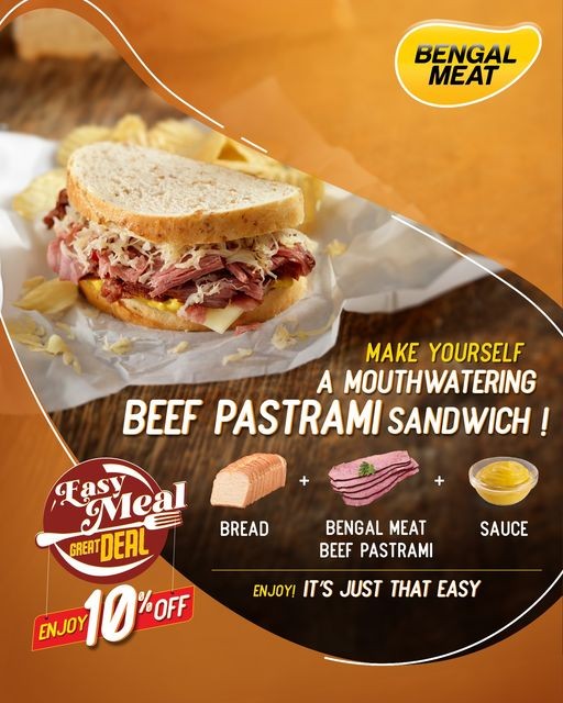 Savor the Simplicity: Crafting the Perfect Beef Pastrami Sandwich in Minutes with Bengal Meat