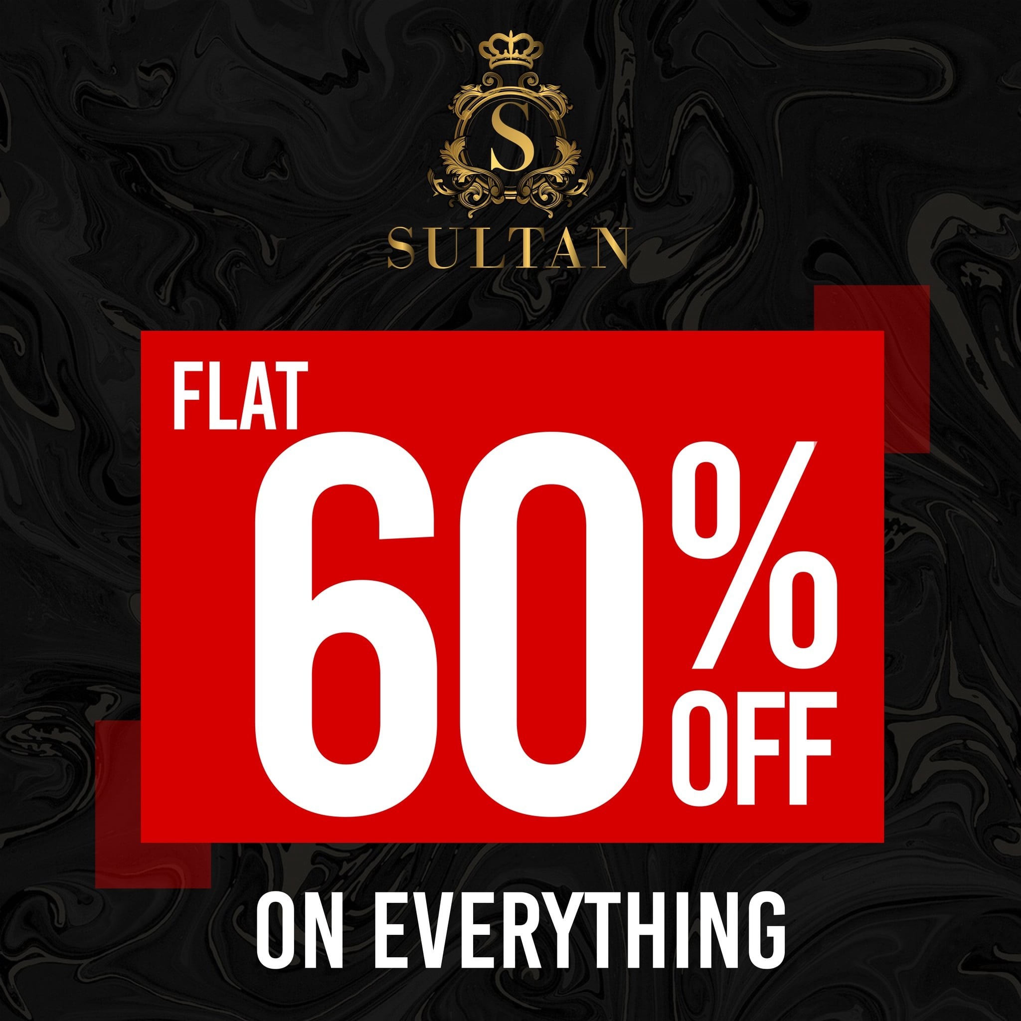 Sultan Is Offering Flat 60% Discount On Everything