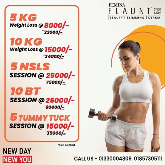 Up to 60% Off Slimming Sessions at Femina Flaunt Studio Salon BD