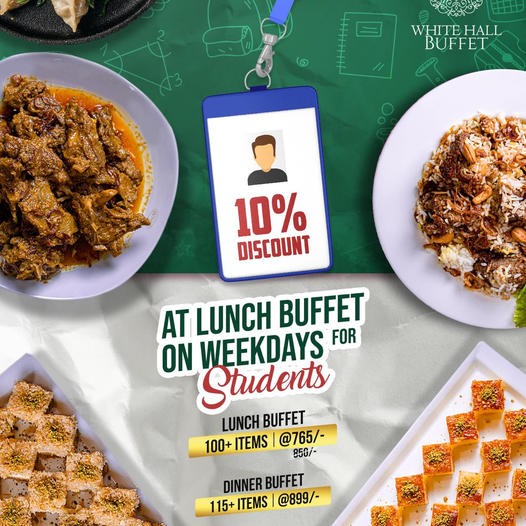 White Hall Buffet Get 10% Off Your Lunch