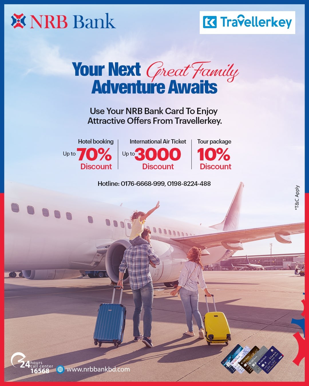 Discover amazing travel deals with NRB Bank and Travellerkey!Enjoy up to 70% off