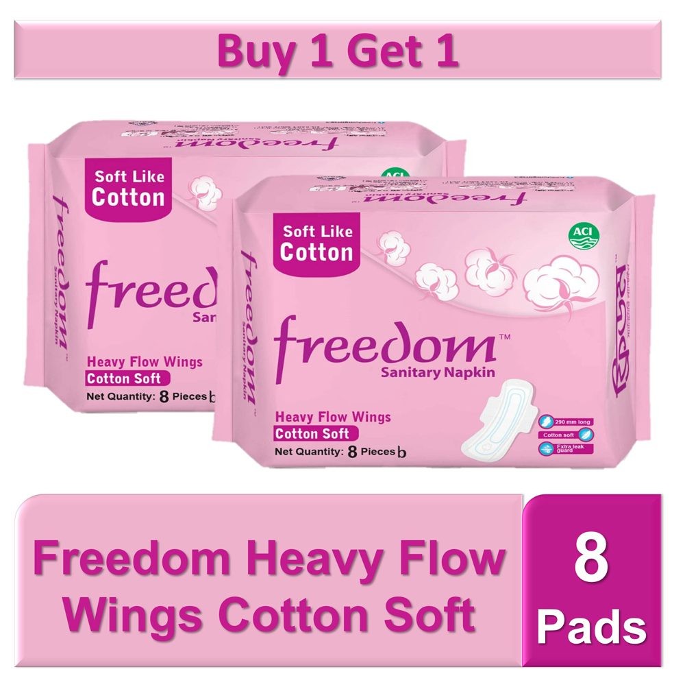 Freedom Super dry Sanitary Napkin 8 Pads (Buy 1 Get 1)