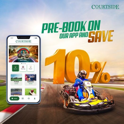 10% Discount on Rides & Games at Courtside || download app